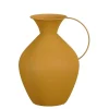Mica Decorations Gyge Vaas - L30 x B24 x H37 cm - Metaal - Geel Discount