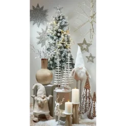 Mica Decorations Holm Vaas - H42 x Ø27,5 cm - Keramiek - Crème Discount