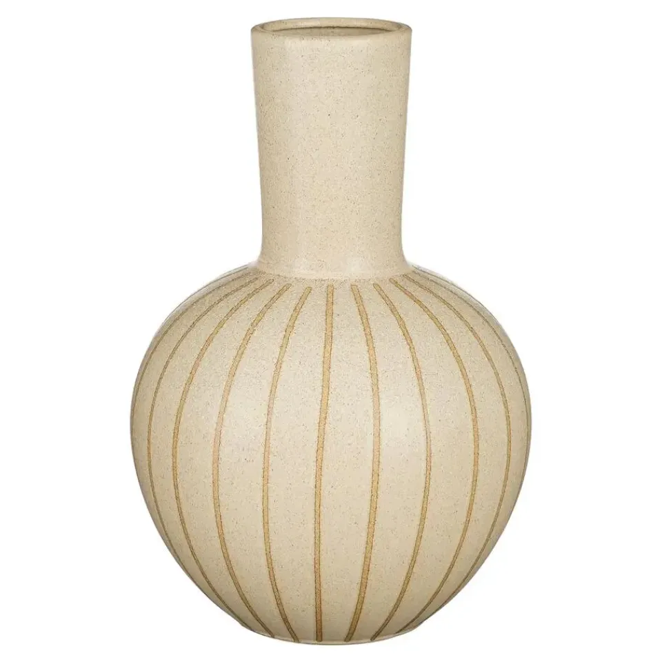 Mica Decorations Holm Vaas - H42 x Ø27,5 cm - Keramiek - Crème Outlet