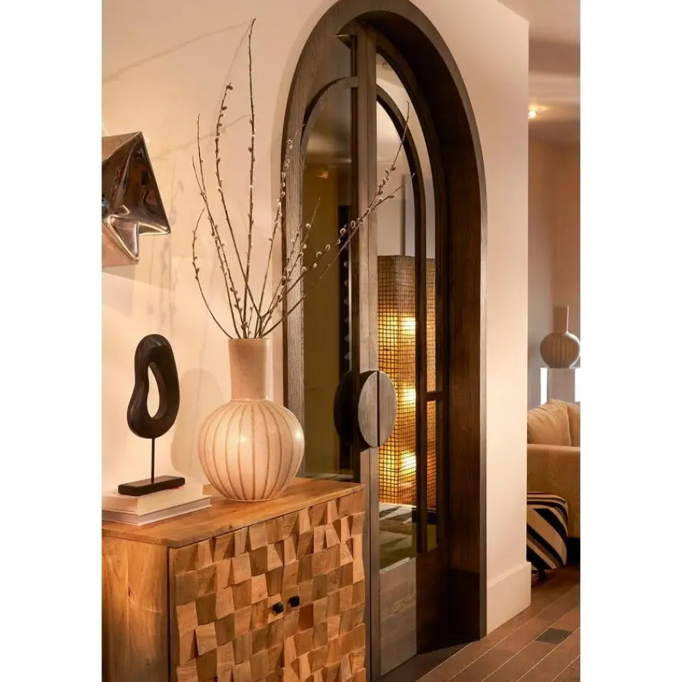 Mica Decorations Holm Vaas - H42 x Ø27,5 cm - Keramiek - Crème Outlet