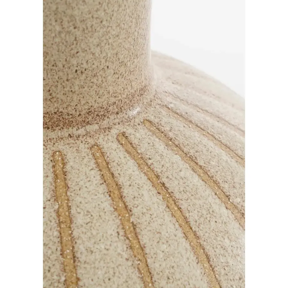 Mica Decorations Holm Vaas - H42 x Ø27,5 cm - Keramiek - Crème Outlet
