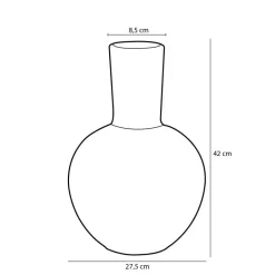 Mica Decorations Holm Vaas - H42 x Ø27,5 cm - Keramiek - Crème Outlet