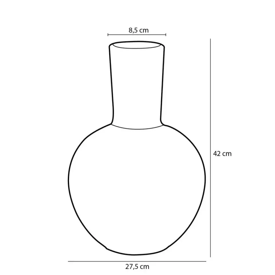 Mica Decorations Holm Vaas - H42 x Ø27,5 cm - Keramiek - Crème Outlet