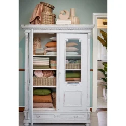 Mica Decorations Holm Vaas - H42 x Ø27,5 cm - Keramiek - Crème Outlet