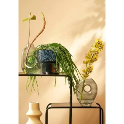 Mica Decorations Jay Vaas - L18,5 x B10,5 x H25 cm - Glas - Lichtgrijs Online