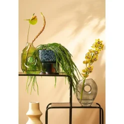 Mica Decorations Jay Vaas - L18,5 x B10,5 x H25 cm - Glas - Lichtgroen Hot