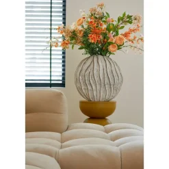 Mica Decorations Jovi Vaas - L43 x B23 x H41 cm - Keramiek - Wit New