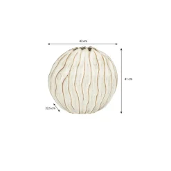 Mica Decorations Jovi Vaas - L43 x B23 x H41 cm - Keramiek - Wit New