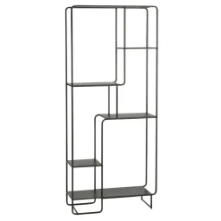 Mica Decorations Jules Open kast - L76 x B30 x H178 cm - Zwart Discount