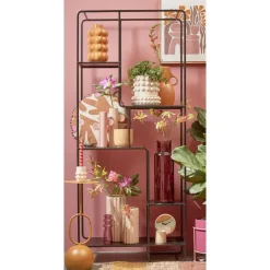 Mica Decorations Jules Open kast - L76 x B30 x H178 cm - Zwart Discount