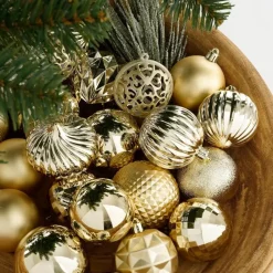 Mica Decorations Kerstballen Set - 60 Stuks - Champagne Clearance