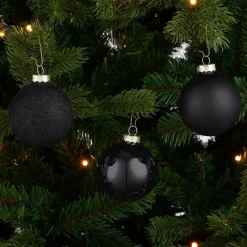 Mica Decorations Kerstballen Set - 26 Stuks - Ø7 cm - Glas - Zwart Outlet