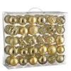 Mica Decorations Kerstballen Set - 60 Stuks - Goud Discount