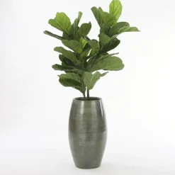 Mica Decorations Lester Vaas - H50 x Ø30 cm - Terracotta - Groen Discount