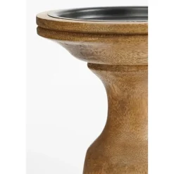 Mica Decorations Nino Kandelaar - H10 x Ø21 cm - Mangohout - Bruin Hot