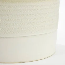 Mica Decorations Olof Bloempot - H20 x Ø22 cm - Terracotta - Crème