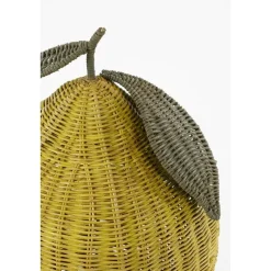 Mica Decorations Opbergmanden met Deksel - H48 x Ø30 cm - Geel Sale