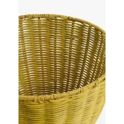 Mica Decorations Opbergmanden met Deksel - H48 x Ø30 cm - Geel Sale