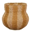 Mica Decorations Opbergmand met Deksel - H47 x Ø50 cm - Jute - Geel Outlet