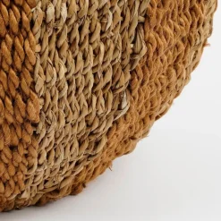 Mica Decorations Opbergmand met Deksel - H47 x Ø50 cm - Jute - Geel Outlet