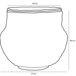 Mica Decorations Opbergmand met Deksel - H48 x Ø55 cm - Jute - Geel Sale