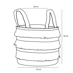 Mica Decorations Opbergmand - Set van 2 - H30 x Ø32 cm - Bruin