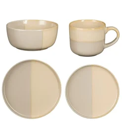 Mica Decorations Ozzu Serviesset 4 Persoons - Steengoed - Grijs Discount