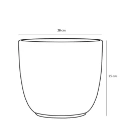 Mica Decorations Planten/bloempot Tusca - geel - D28 x H25cm Sale