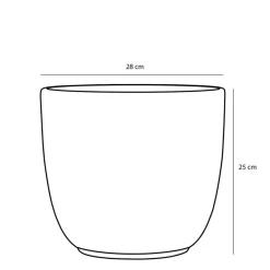 Mica Decorations Planten/bloempot Tusca - geel - D28 x H25cm Sale