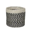 Mica Decorations Plantenmand - naturel met zwart - rotan - 12 x 12 cm Clearance