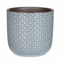 Mica Decorations Plantenpot - keramiek - blauw - D17 x H16 cm Sale