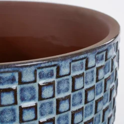 Mica Decorations Plantenpot - keramiek - blauw - D17 x H16 cm Sale