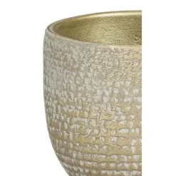 Mica Decorations Plantenpot - terracotta - champagne/wit -14x12cm Online