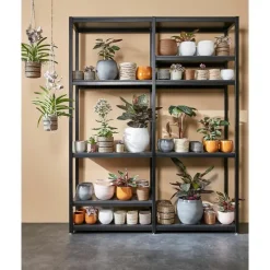 Mica Decorations Plantenpot - rotan - bruin - plantenmand - 16 x 16 cm Clearance