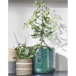 Mica Decorations Plantenpot - Keramiek - green - 24 x 21 cm Clearance