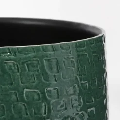 Mica Decorations Plantenpot - Keramiek - green - 24 x 21 cm Clearance