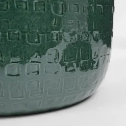 Mica Decorations Plantenpot - Keramiek - green - 24 x 21 cm Clearance