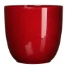 Mica Decorations Plantenpot - rood - keramiek - 28 x 25 cm Best
