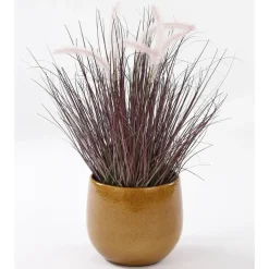 Mica Decorations Plantenpot - keramiek - geel glans - D25/H20 cm Hot