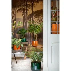 Mica Decorations Plantenpot - keramiek - geel glans - D25/H20 cm Hot