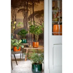 Mica Decorations Plantenpot - keramiek - geel glans - D25/H20 cm Hot