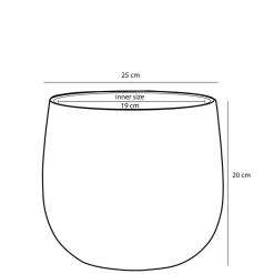 Mica Decorations Plantenpot - keramiek - geel glans - D25/H20 cm Hot