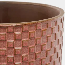 Mica Decorations Plantenpot - keramiek - roze - 12 x 11 cm New