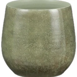 Mica Decorations Plantenpot - Terracotta - groen - 24 x 22 cm New
