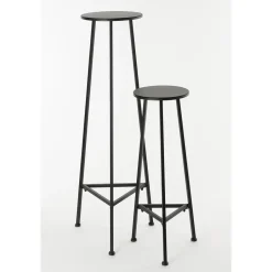 Mica Decorations Plantentafel - H120 x Ø35 cm - Metaal - Zwart Sale