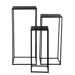 Mica Decorations Quinty Bijzettafel - Set van 3 - Zwart New