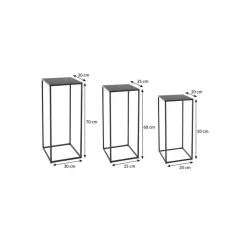Mica Decorations Quinty Bijzettafel - Set van 3 - Zwart New