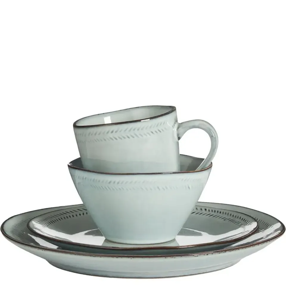 Mica Decorations Racco Serviesset 4 Persoons - Steengoed - Lichtgrijs Best