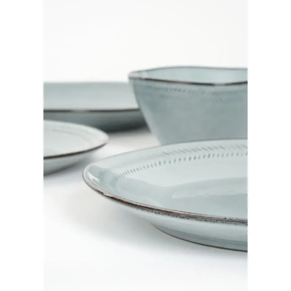 Mica Decorations Racco Serviesset 4 Persoons - Steengoed - Lichtgrijs Best