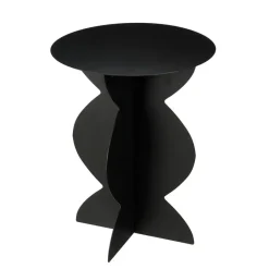 Mica Decorations Rafi Bijzettafel - H50 x Ø40 cm - IJzer - Zwart